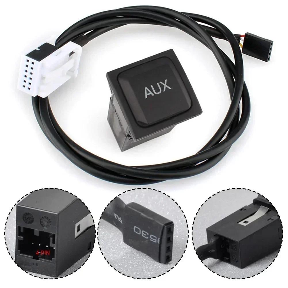 Car AUX Adapter Switch Button Cable for Golf RCD510 RNS315 RCD300 Fast and Simple Installation Reliable Performance