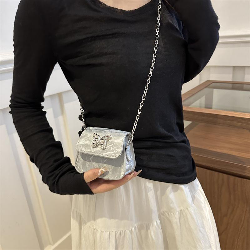 Internet celebrity mini butterfly chain small bag women 2025 summer new versatile foreign style shoulder messenger bag change bag