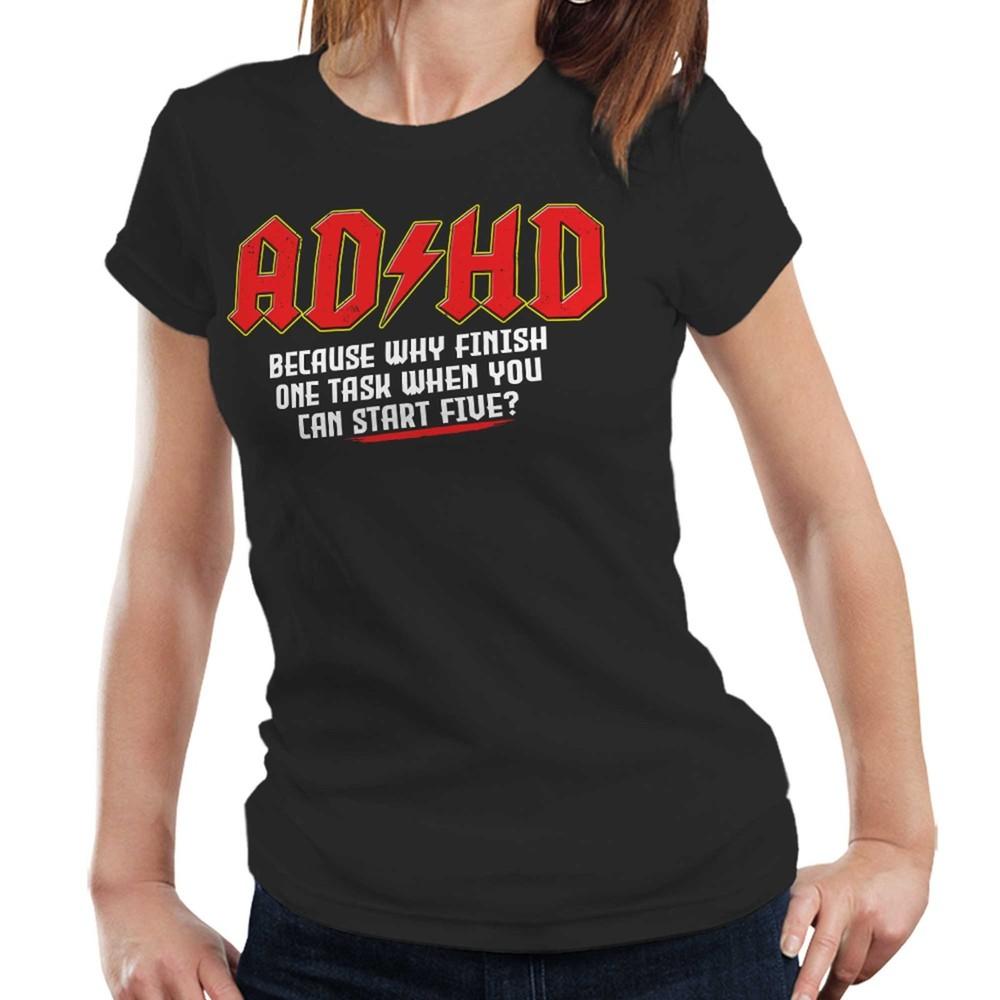 ADHD T Shirt Unisextal Health Awareness Unisex Kids & Ladies Funny Rock Biker