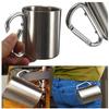 Stainless Steel Drop Resistant Buckle Cup Bag Accessories Outdoor Mountaineering Button Water Cup Travel Camping Portable Button