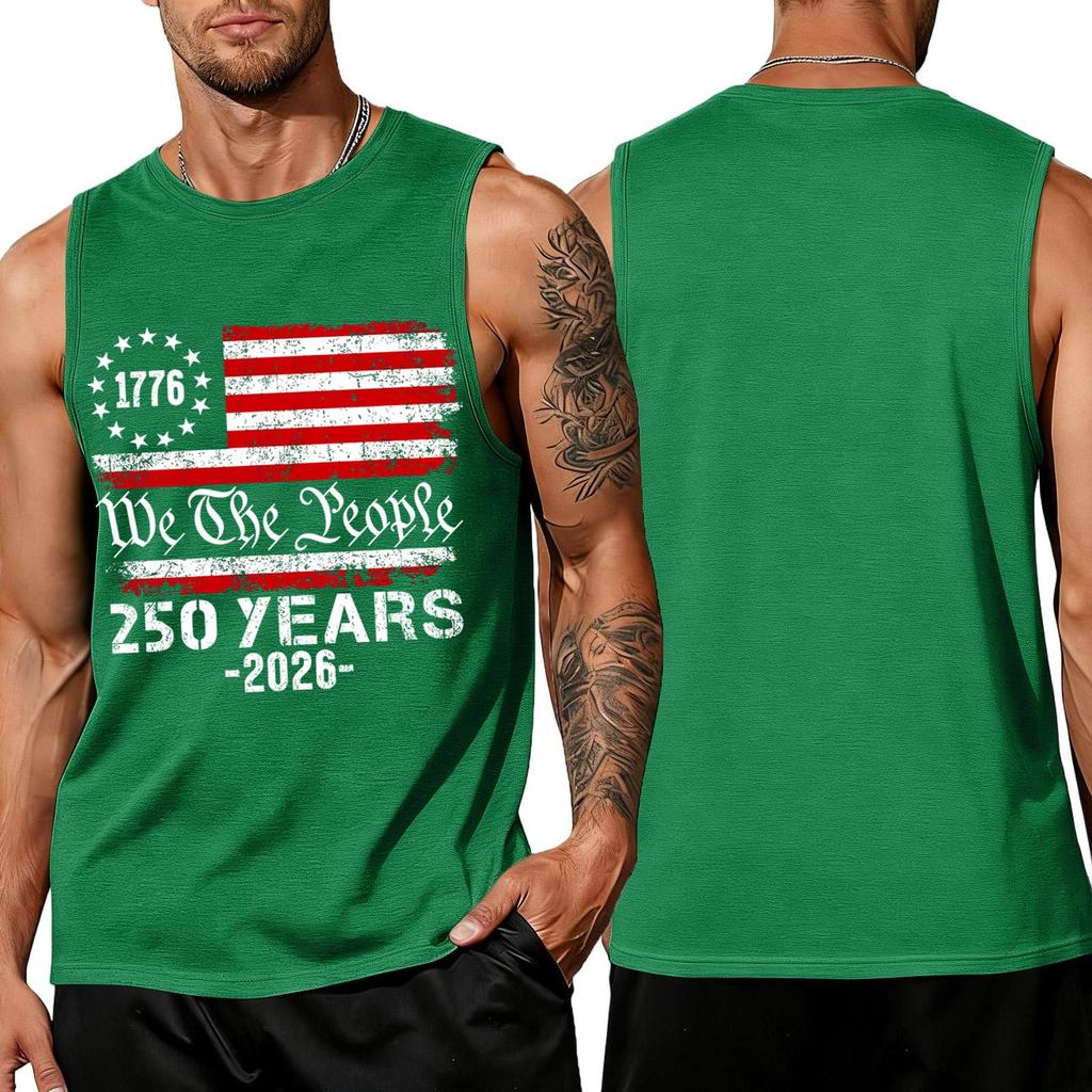 Men 4th Of Shirts USA Muscle Sleeveless Shirt Patriotic Tank Tops