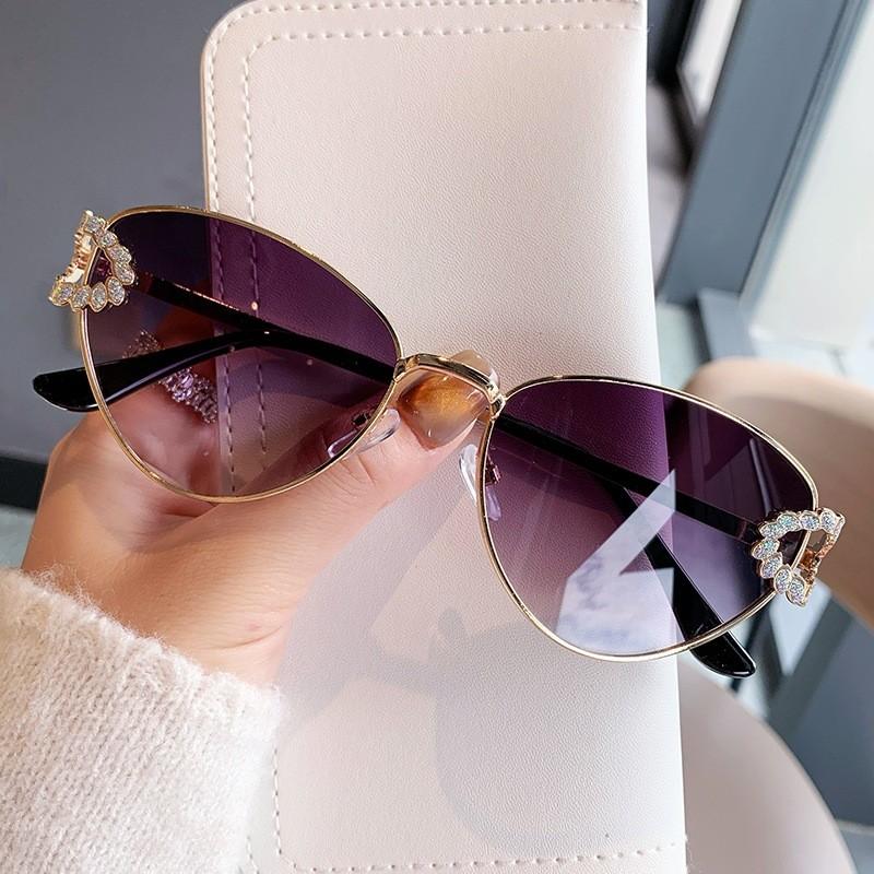 Womens Cat Eye Metal Sunglasses With Pc Lenses And Uv400 For Summer Outings