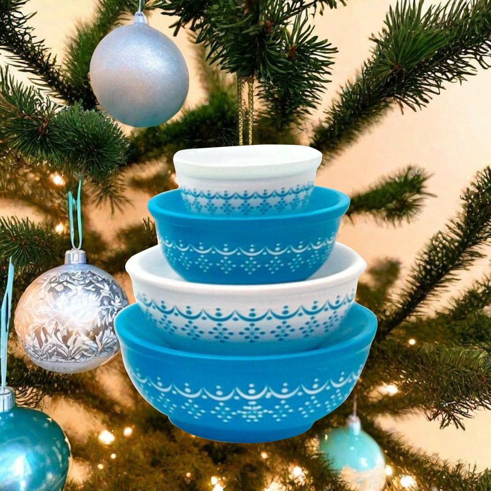 

Миниатюрная стековая чаша, подвесное украшение для рождественской елки, акриловые винтажные украшения, стекер, стекируемые чаши, рождественская елка, подвесной декор, подарок One Size синий