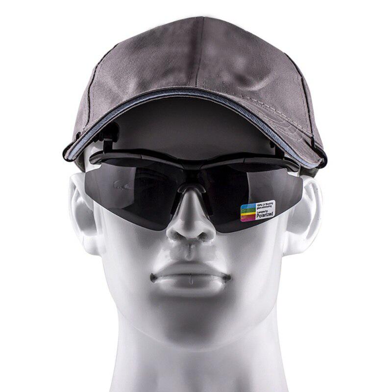 Outdoor Polarized Fishing Glasses Hat Visors Sport Clips Cap Clip On Sunglasses For Fishing Biking Hiking Golf Eyewear UV400