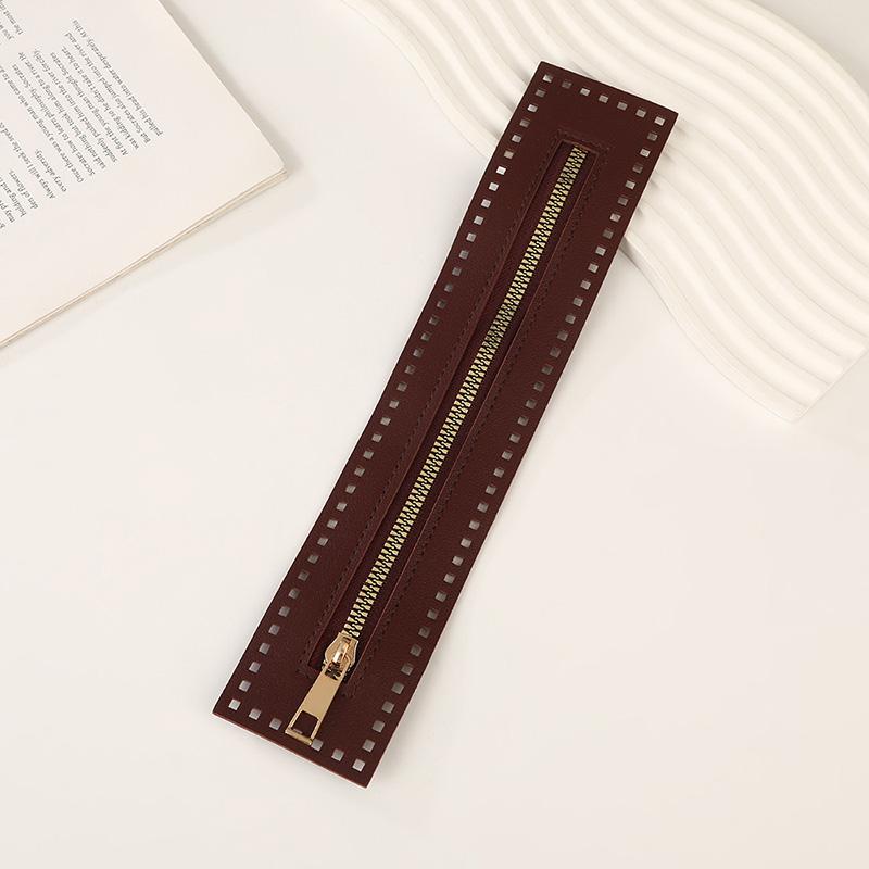 1PC PU 27cm Craft Supplies High Quality Double Sided for DIY Bags Leather Zipper Solid Zipper Sewing Accessories