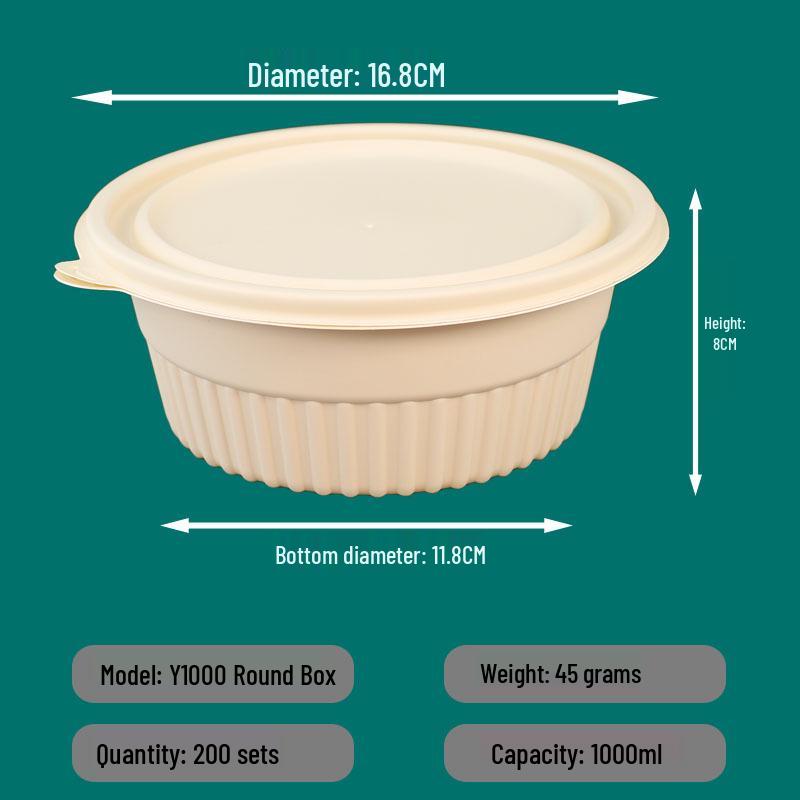 Eco-friendly Corn Starch Lunch and Soup Containers with Lids