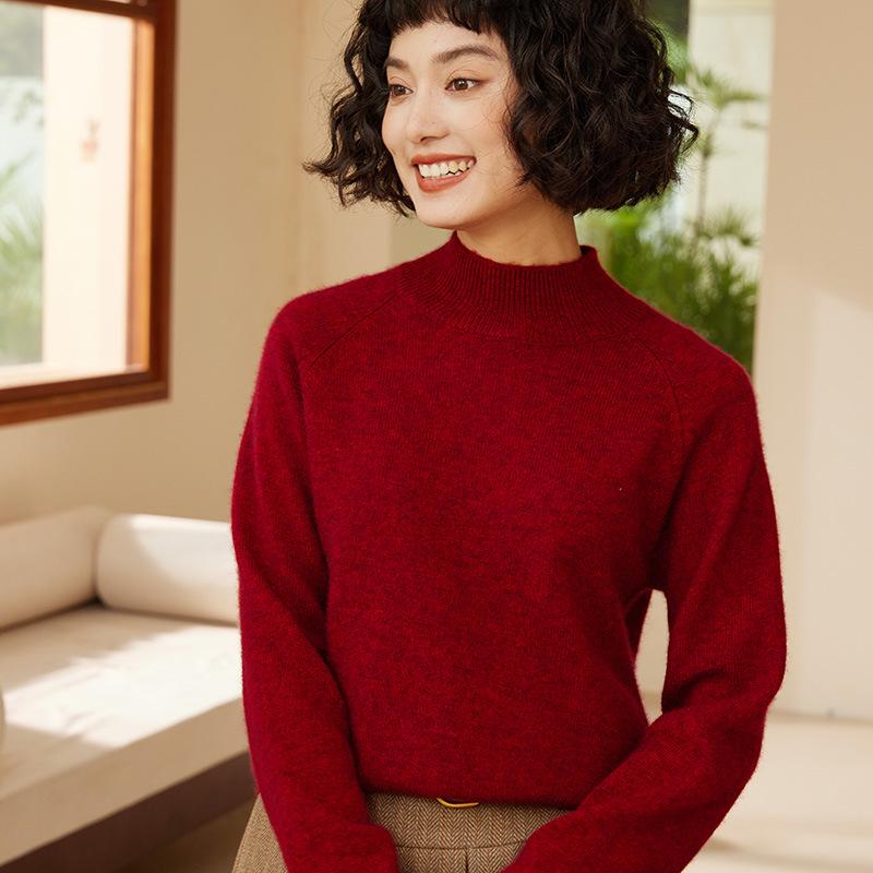Women's Cashmere Sweater: Thickened Seven-Needle Knit Pullover for Autumn & Winter