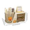 Rotating Desk Organizer, 2 Drawers, 6 Slots, Multifunctional Accessories for Office and Home, Cute
