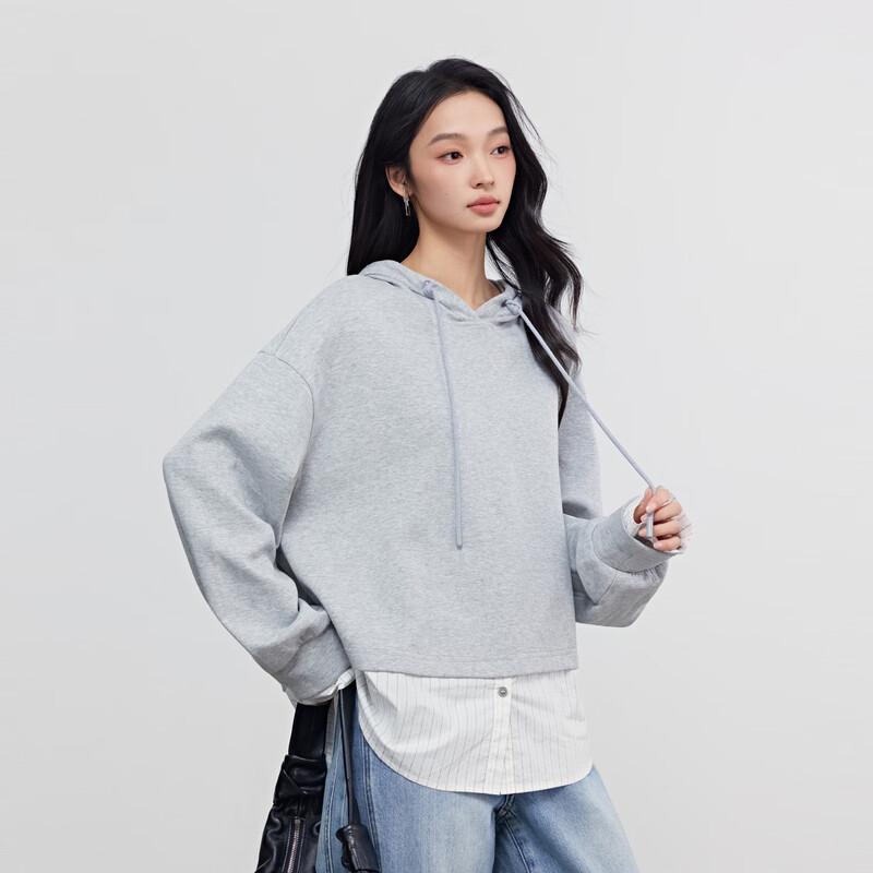 Elva' Island Women's Spliced Pullover Hoodie