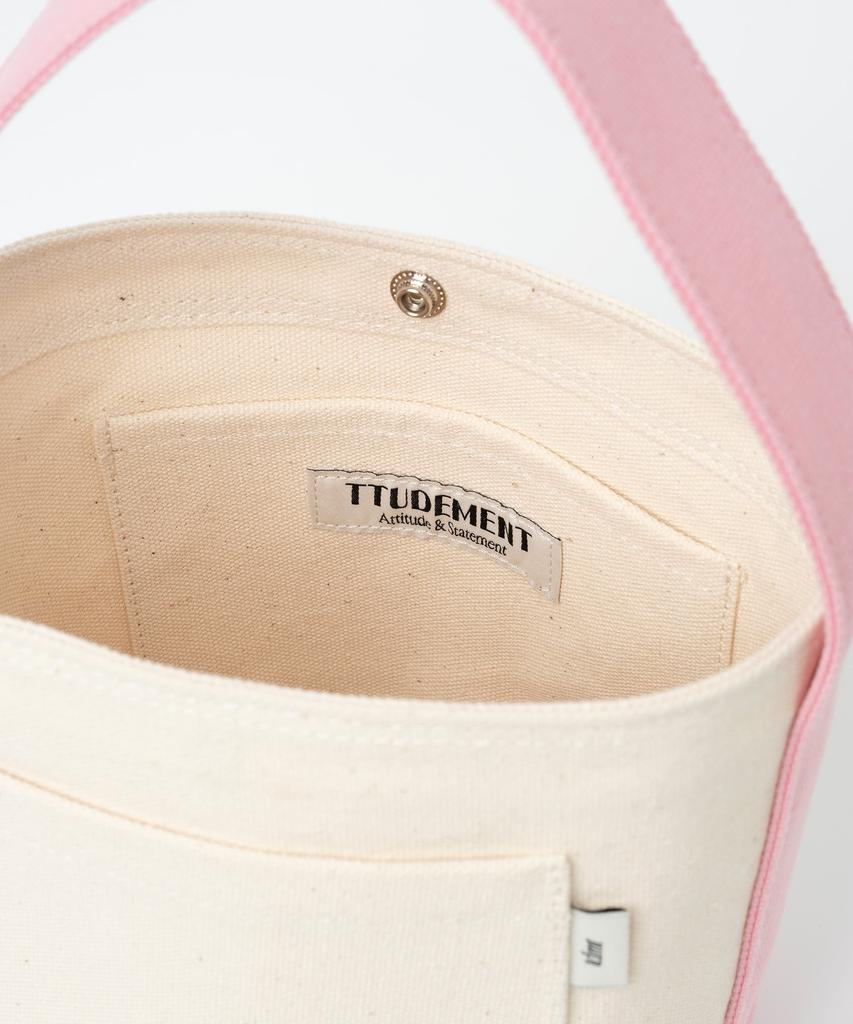 Ttudement Canvas Basket Bag Pink