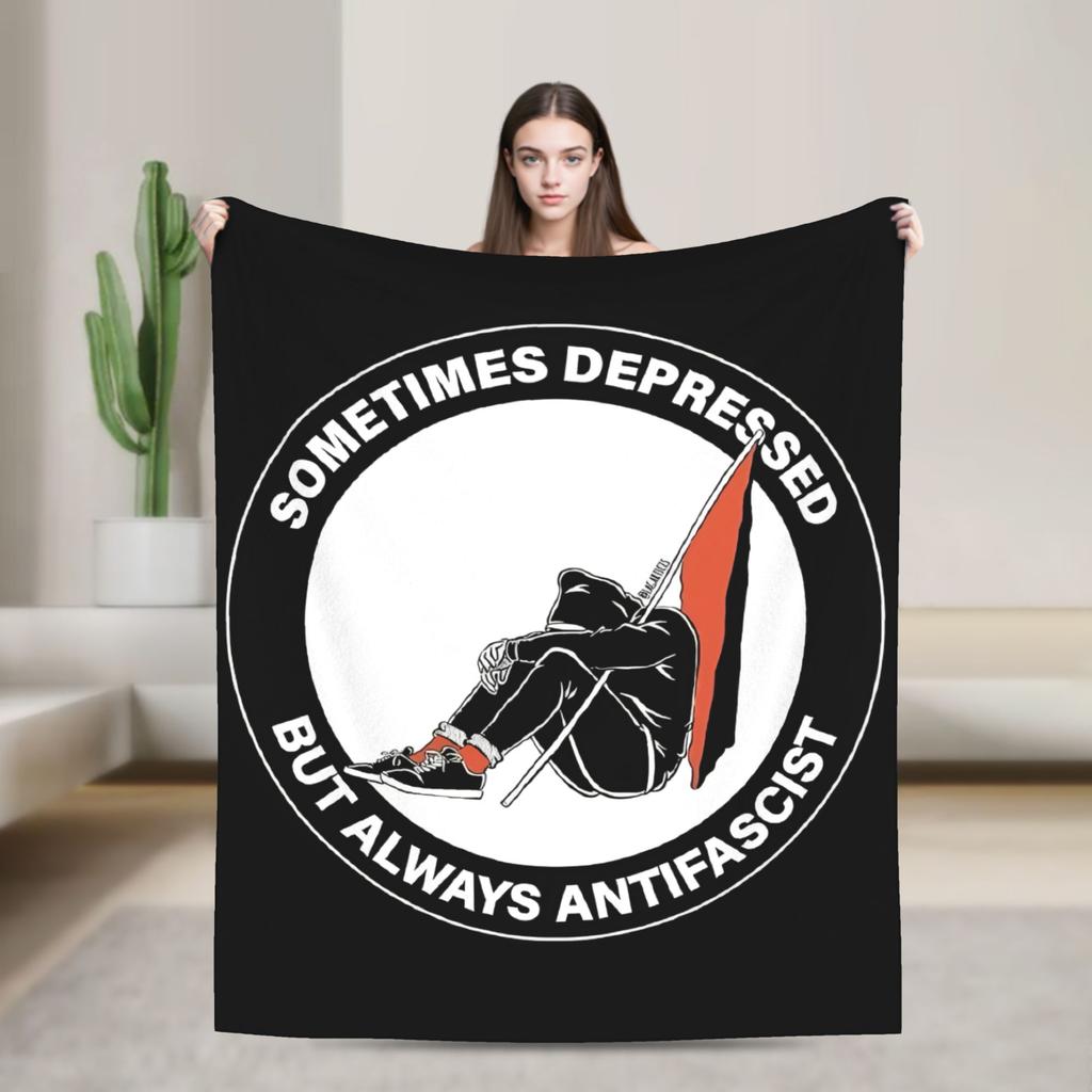 Antifaschistische Aktion Weiche Decken Camping Plüsch Überwurfdecke Flauschige Couch Sessel Flanell Tagesdecke Sofa Bettbezug