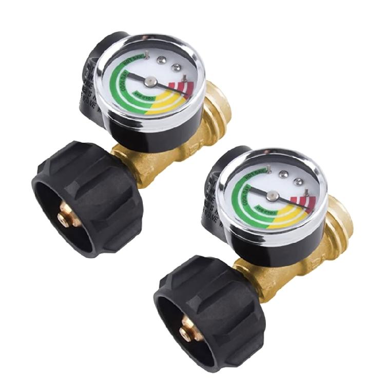 Indicatore di Livello Serbatoio Propano Resistente alla Corrosione Costruzione in Metallo Pesante Adattatore Standard per Bombole Tipo QCC1