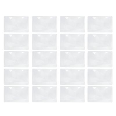 20 Sheet Credit Card Size 3X Magnifiers Portable Transparent Pocket Magnifying Reading Glass