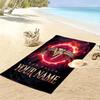 Custom NameMetal Band Poster Beach Towel Soft Microfiber Summer Towel Quick Dry Absorbent Towel for Beach Swimming Pool Travel