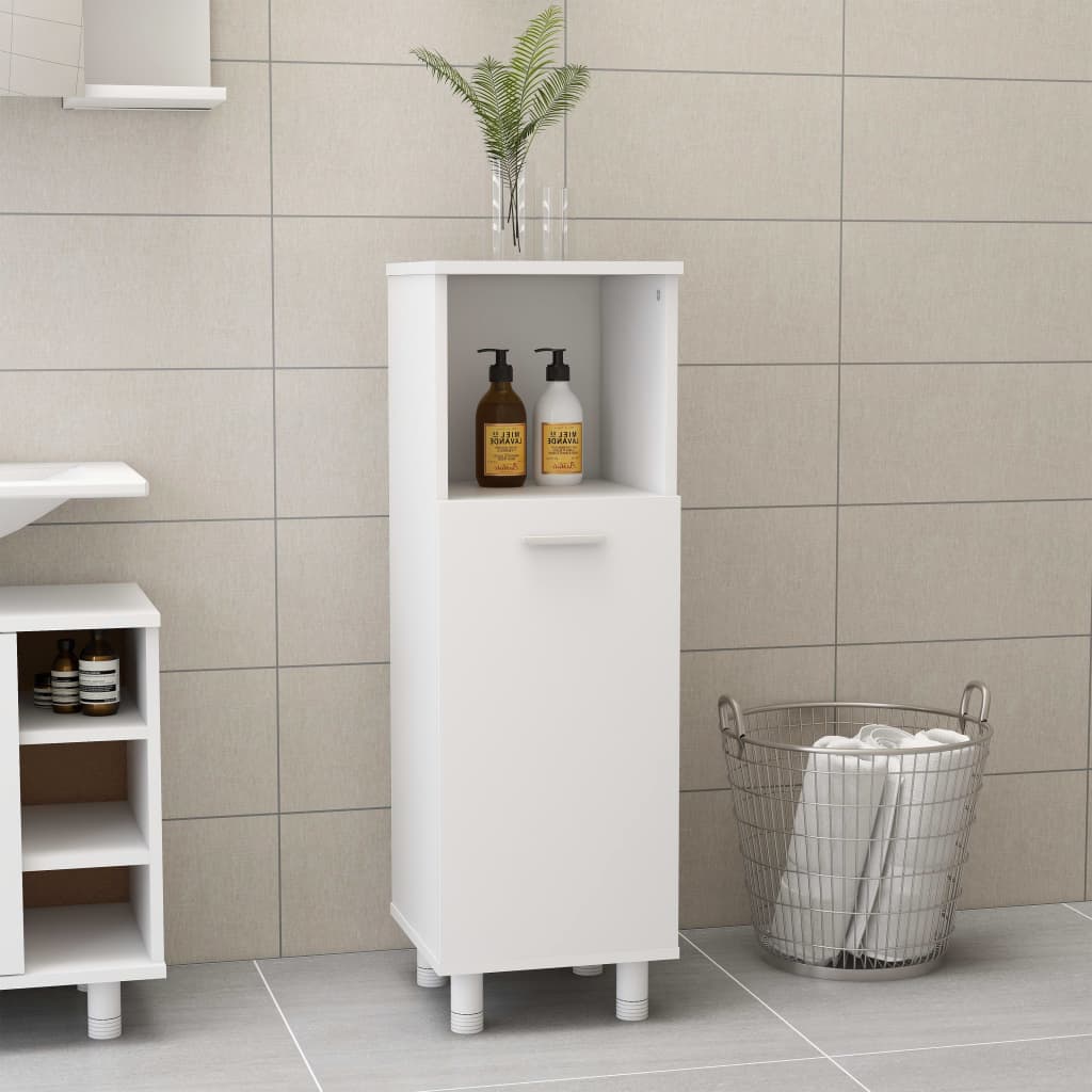 Moderne elegante weiße Badezimmerschrank, Eckablage, 30x30x95 cm Material