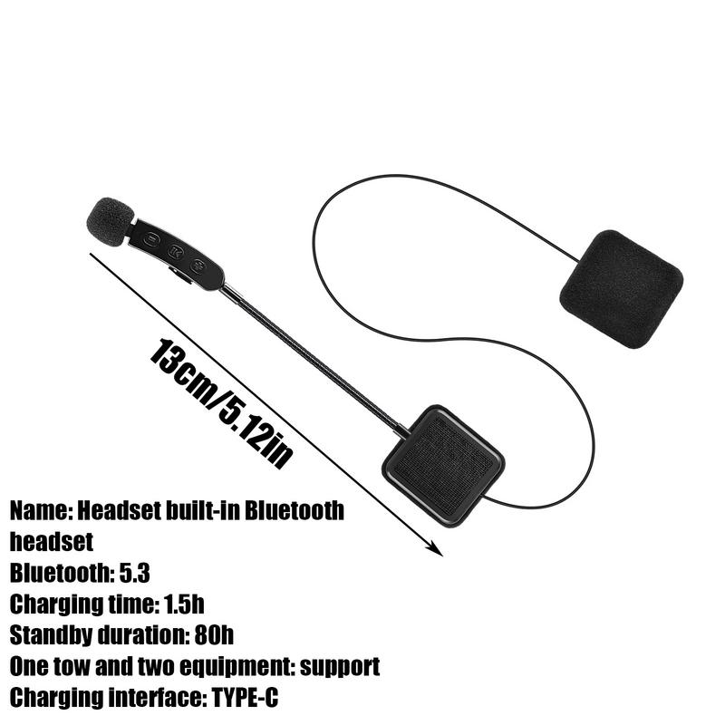 Helmets Wireless Headset Helmets Kit Full Face Ultra-Thin Moto Headphones V5.3 Intercom Speakers Noise Cancellation