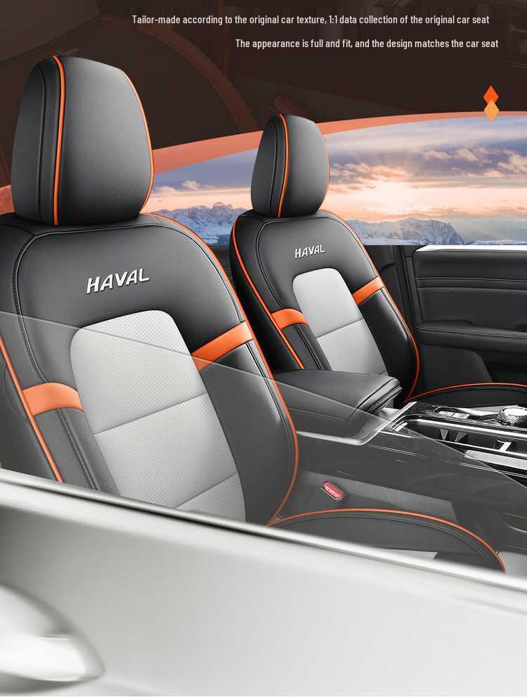 Haval Big Dog PLUS Perforated Leather Seat Cover: Trendy Fun & Wild Edition, Full Coverage, All-Season Cushion for 26 Models