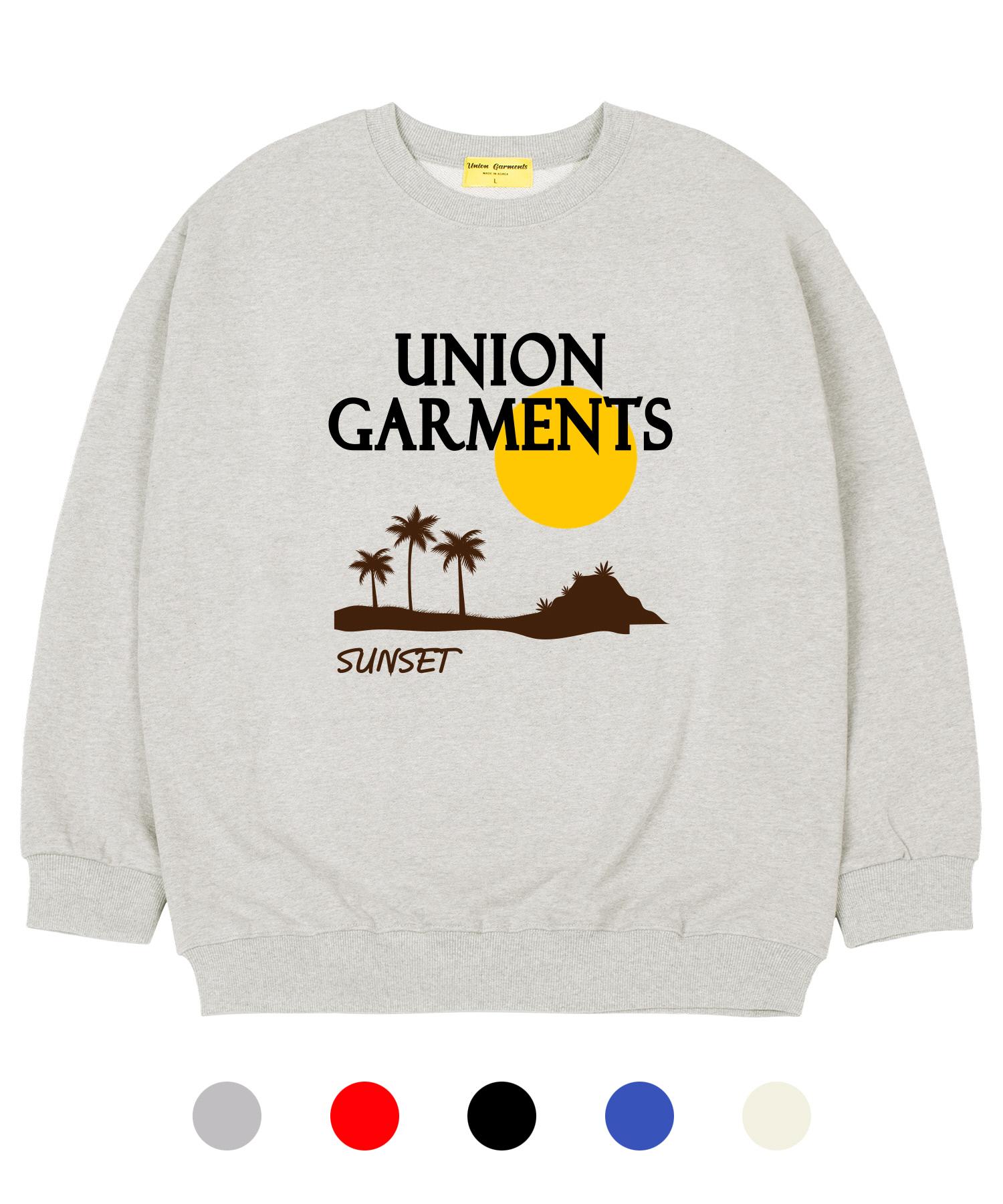 Union Garments [С подкладкой из флиса] Одежда Закатная Оверсайз Толстовка Oatmeal/L