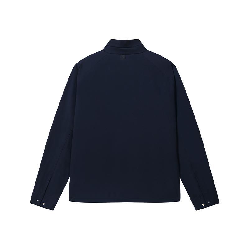 Fila Blue Simple Casual Business Commuter Versatile Comfortable Stand Collar Woven Jacket Men Jackets Deep-Blue F11M632702FDB