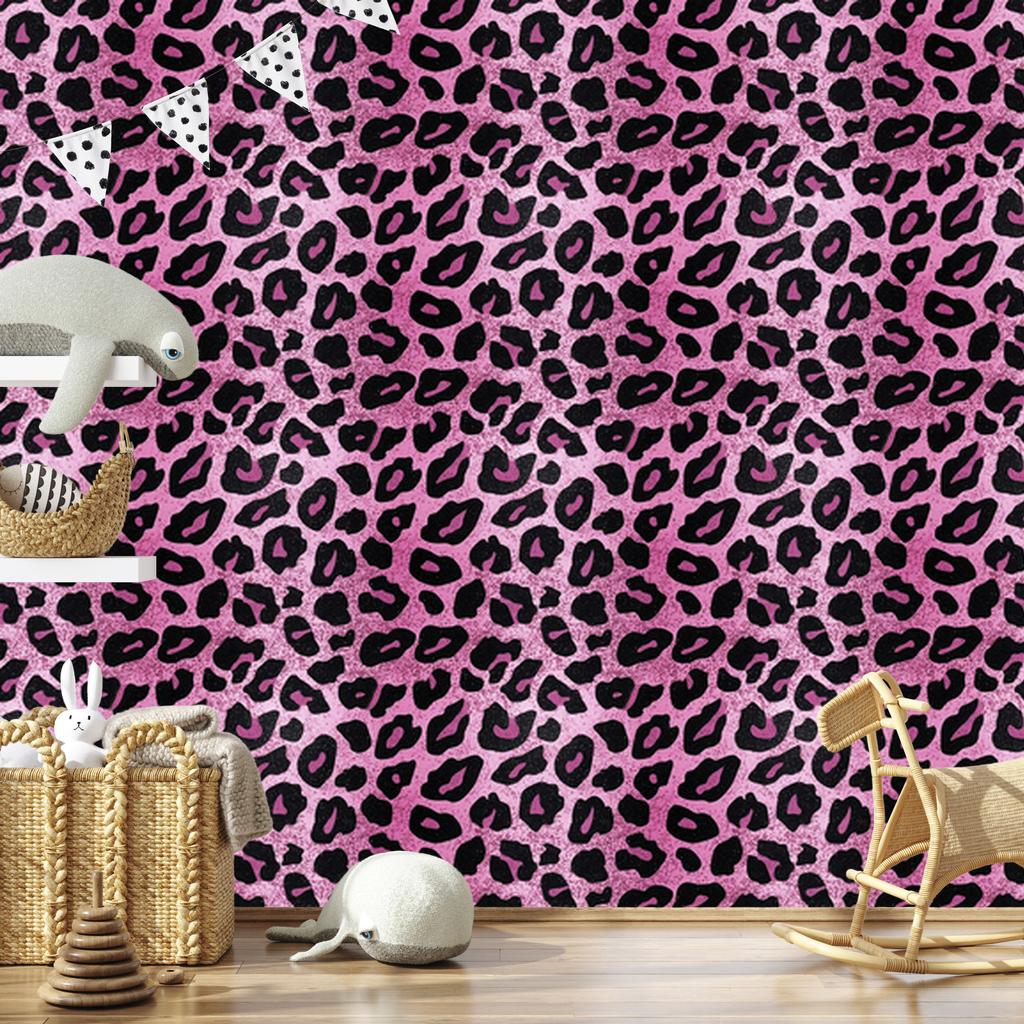 Pink glitter leather wallpaper purple and black 50x1000