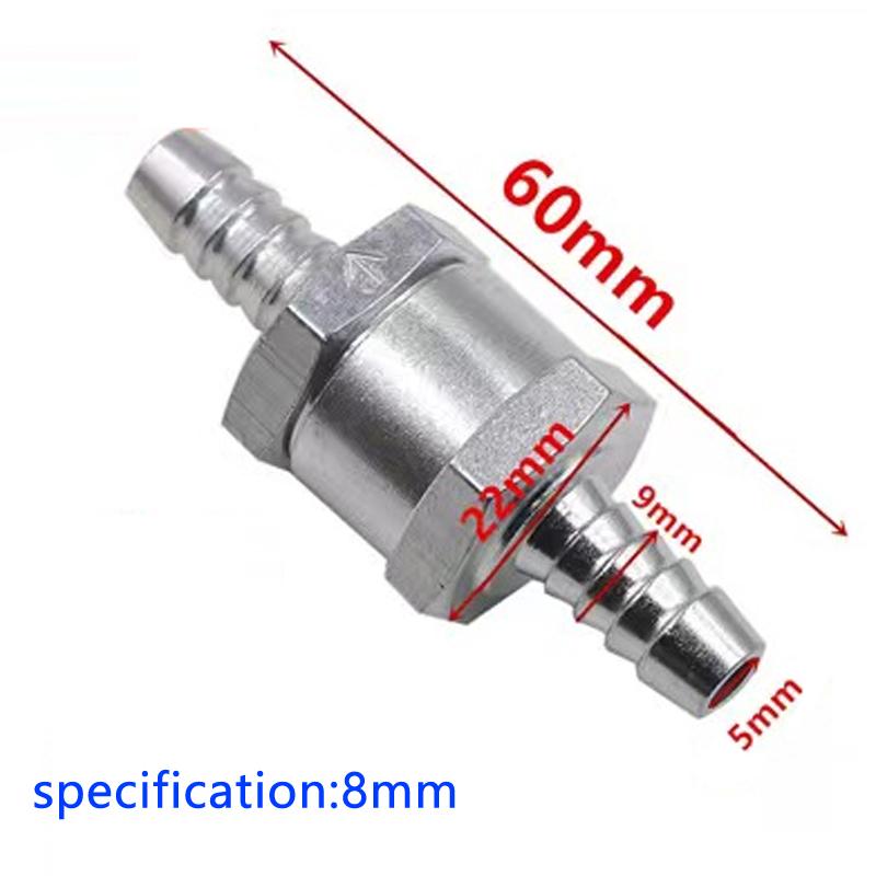 Universal Fuel Non Return Check Valve Aluminium Alloy 6mm 8mm 10mm for Peugeot Renault Marine Motorcycle Petrol Diesel