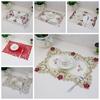 Large Embroidered Lace Fabric Placemat Non-Slip Bowl Pads Waterproof Dining Table Place Mat  Hotel