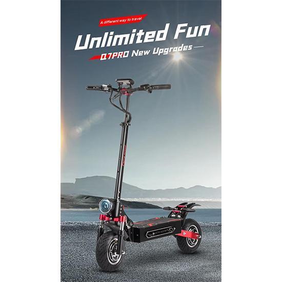 E-skútr BOYUEDA Q7Pro Max E-Scooter 3200W Duální motor 52V28AH Baterie Aktivace NFC Ovládání aplikací E-skútr Tiché pneumatiky Elektrický skútr