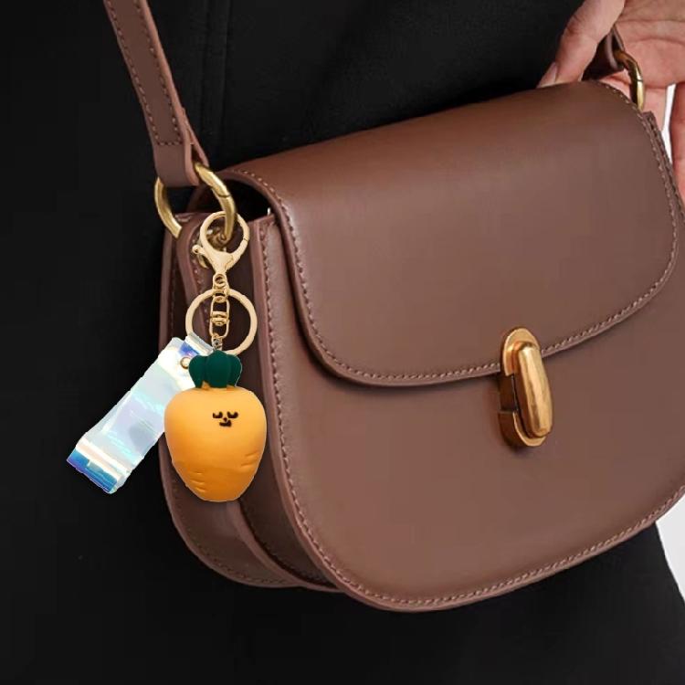 Farm Themed Vegetable Keychain Key Organsier Charm Pnedant With Carrot Mushroom Garlic Design Rubber Gift