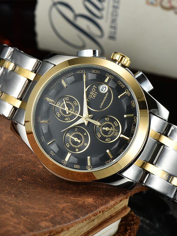 Men's Business Watch with Metal Bracelet Quartz Wristwatch