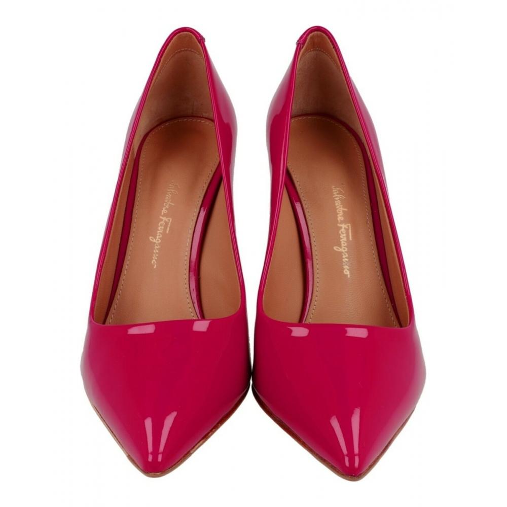 Salvatore Ferragamo Ilary X5 Patent Leather Pumps Red