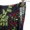 VERSACE made in Italy Floral Thin Long pants 24/38 Black series Side zip Women Used