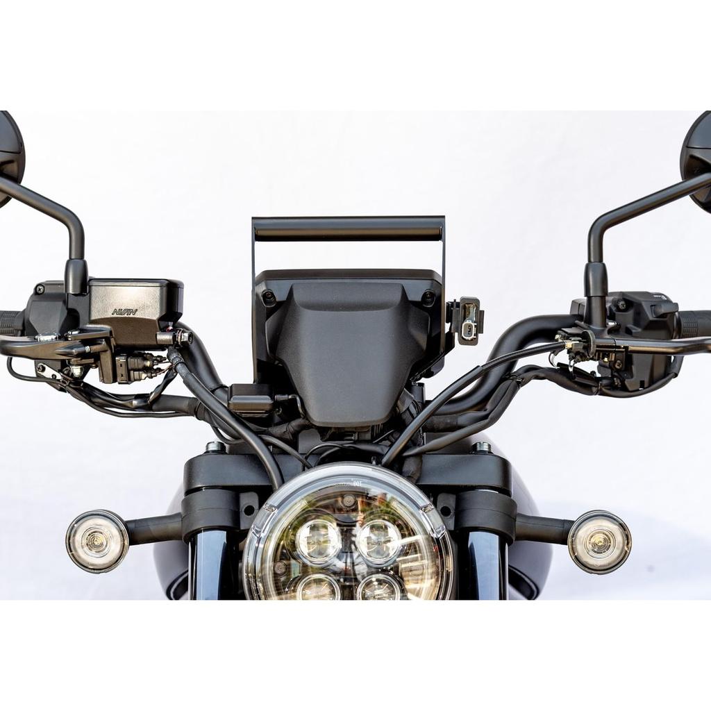 Kijima Motorcycle Handlebar Mount Bar Stay Matte Black for Honda Rebel 1100 / T 2025- Steel 22.2mm 204-0715