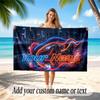 Neon Abstract Theme Beach Towel Personalized Custom Name & Text Soft Quick Dry Beach Towel for Swimming Travel
