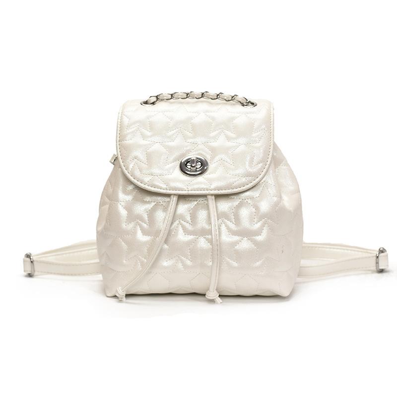 

Модный маленький рюкзак женский Новый рюкзак-цепочка женский белый