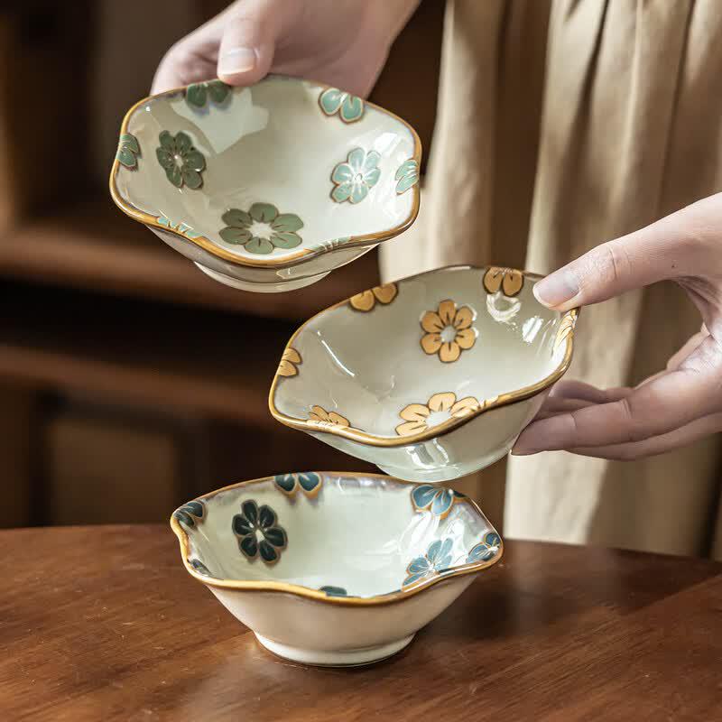 Deou Starlight Floral Irregular Ceramic Dipping Dish