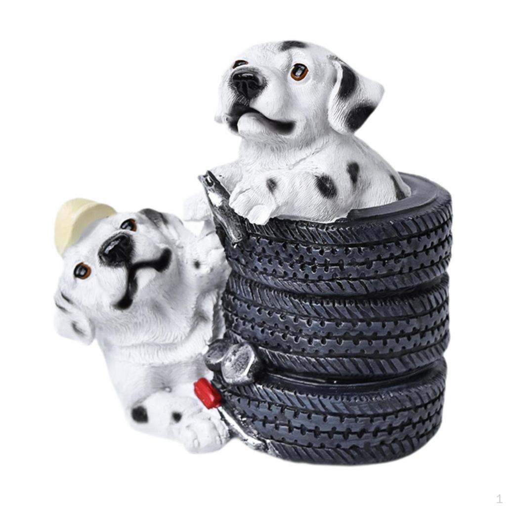 Dog Figurine Piggy Bank Money Save Saving Pot for Coffee Table Entryway Bookshelf