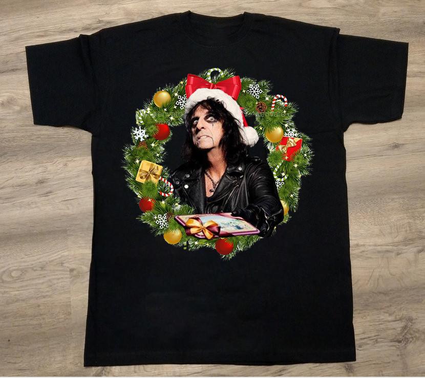 

Alice Cooper Santa Give You A Christmas Gift TShirt All Size S To 5XL MI178 Unisex T-Shirt M