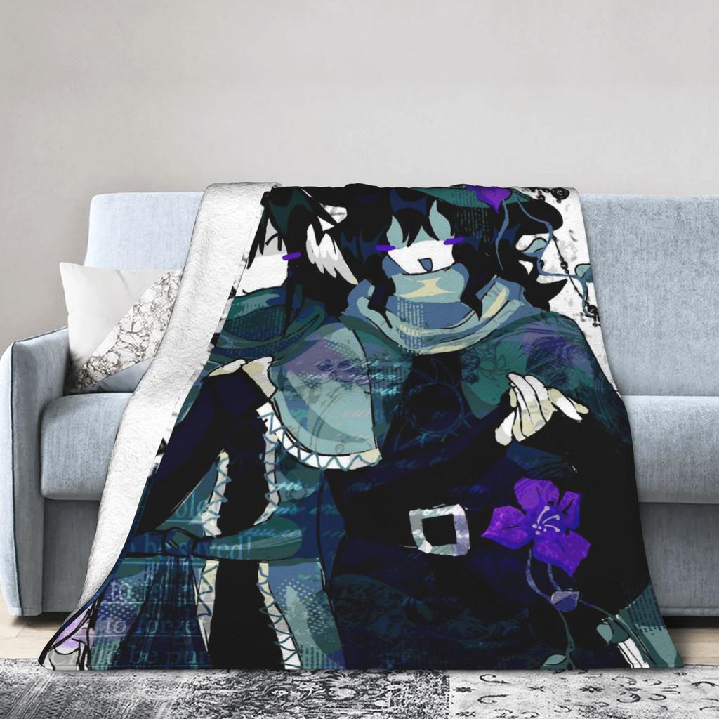 Forsaken Azuretime Plush Blankets Students Flannel Throw Blanket For Couch Chair Sofa Bed Warm Soft Custom Quality Bedspread