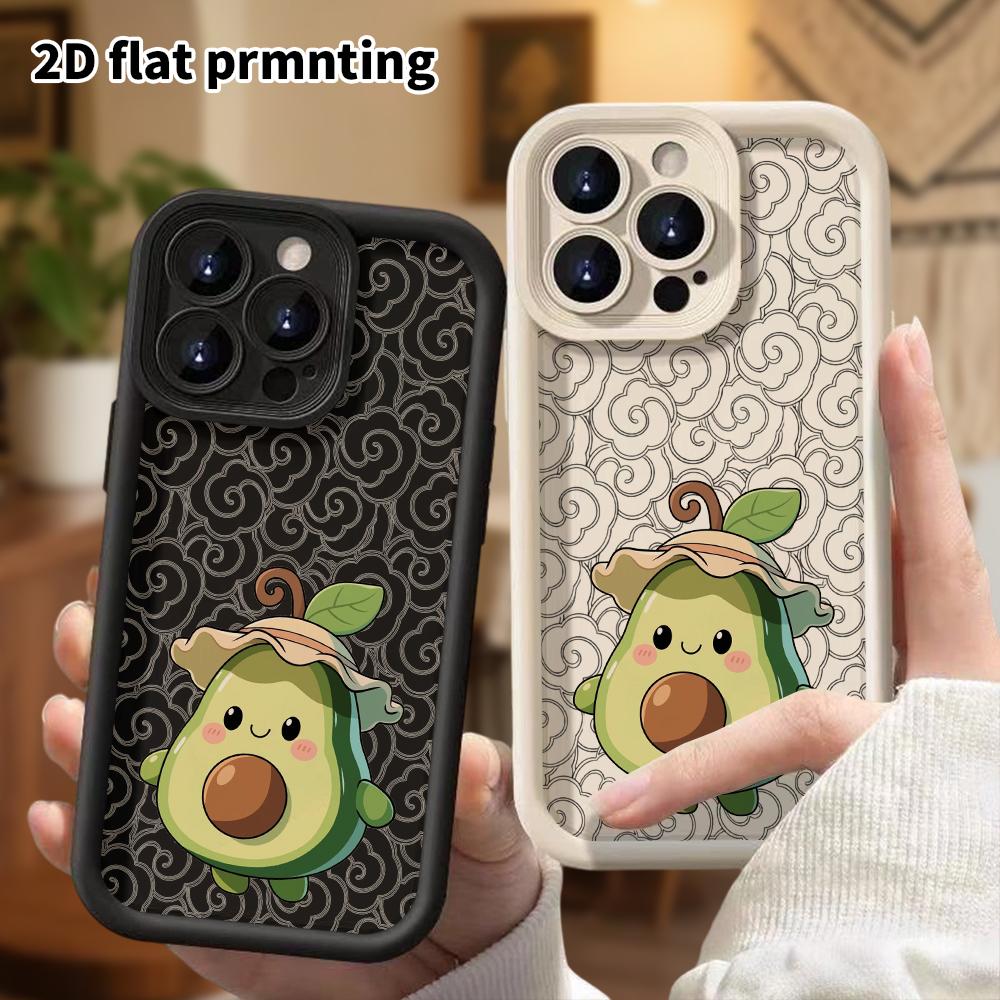 Phone case: 2D flat design suitable for iPhone 18 17 16 15 14 13 Pro tiered protective case, comes with a sun hat, Christmas and Halloween gift