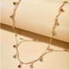 Luxury Colorful Crystal Tassel Necklace for Women Fashion Silver Color Round Bead Clavicle Chain Necklace Aesthetic Jewelry Gift