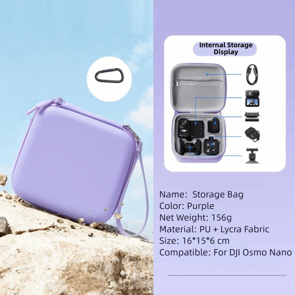 

Водостойкий мини-чехол для хранения с подвеской, сумка для камеры для DJI OSMO NANO фиолетовый