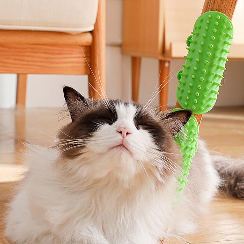 Cat Scratcher Massager Comb Pets Table Corner Scrape Hair Brush Remove Hair Comb Kitten Care Accessories
