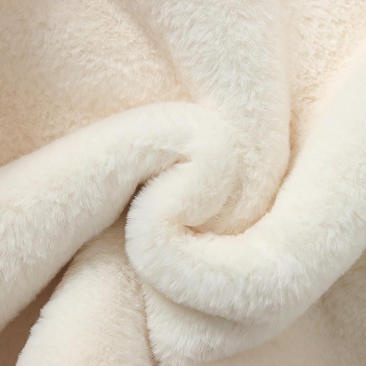 Mädchen Wintermantel im koreanischen Stil mit rosa Hasenohren und flauschigem Futter