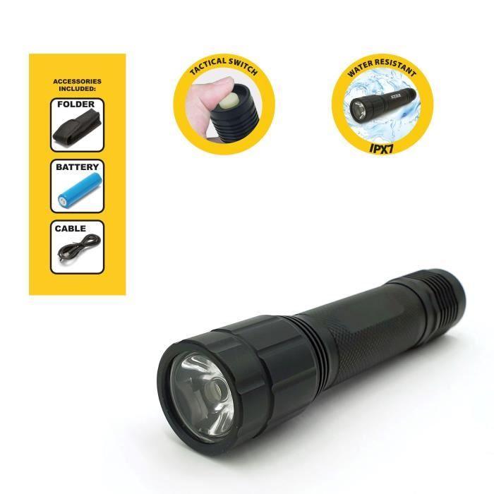 Torche LED rechargeable - LEOPARD - 2000 lumen - IPX7 - Aluminium - 8 modes