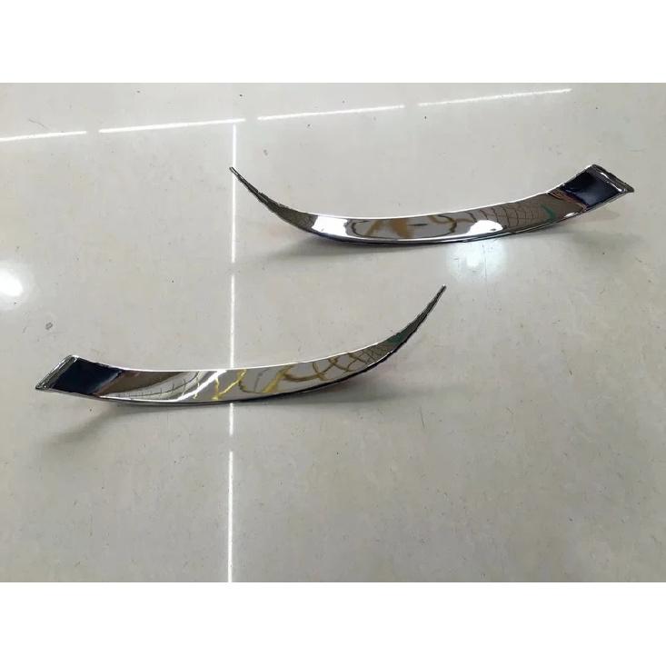 For Mazda 2 Demio 2015 2016 2017 2018   ABS Chrome Front Headlight Eyebrow Strips Cover Trims Car Styling Accessories