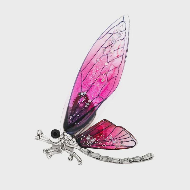 European-American Retro Dragonfly & Bee Rhinestone Brooch Pin