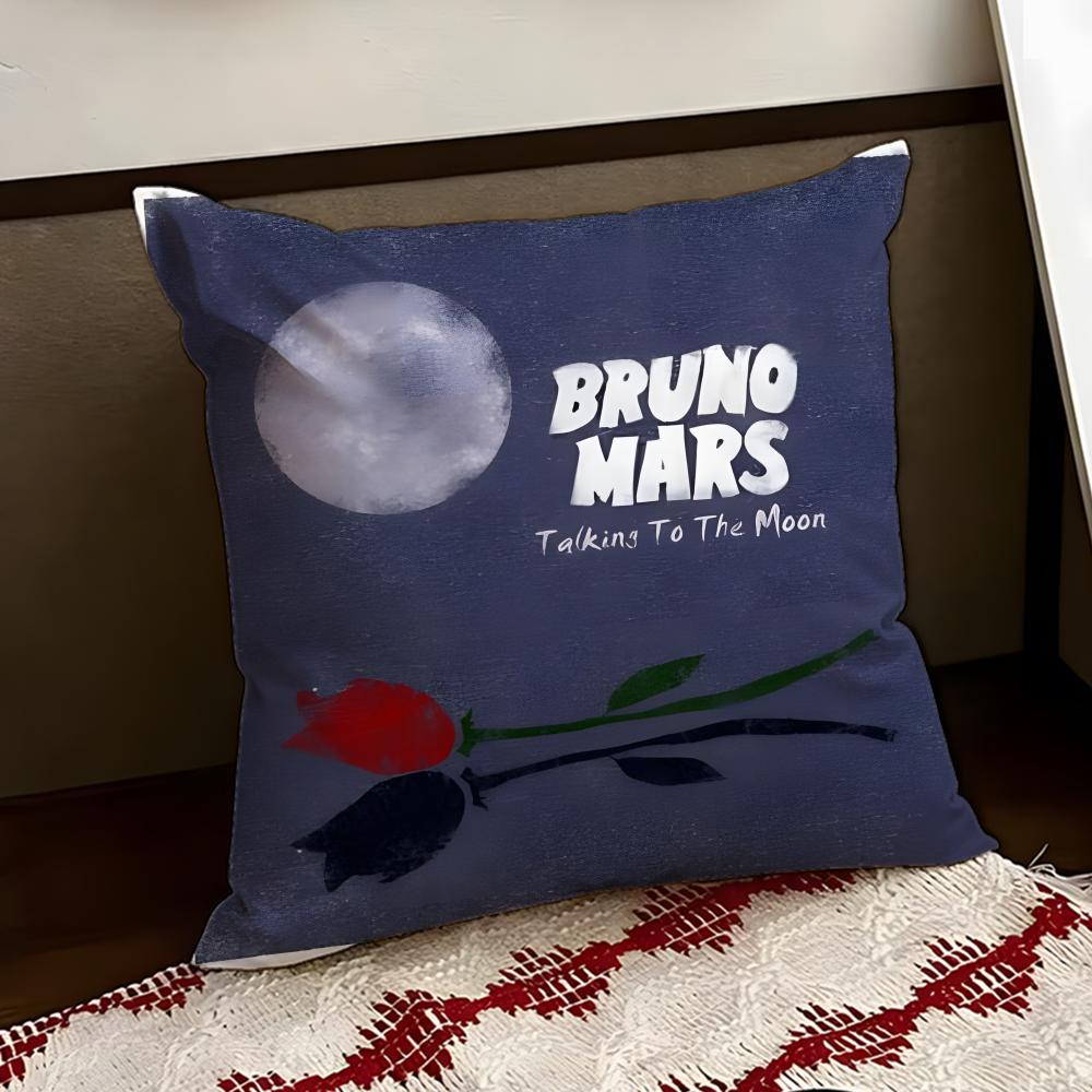 BBruno Mmars Singer Cushion Cover Reversible Soft Durable Pillow Cover Home  Car MultiScene Use for Daily Comfort