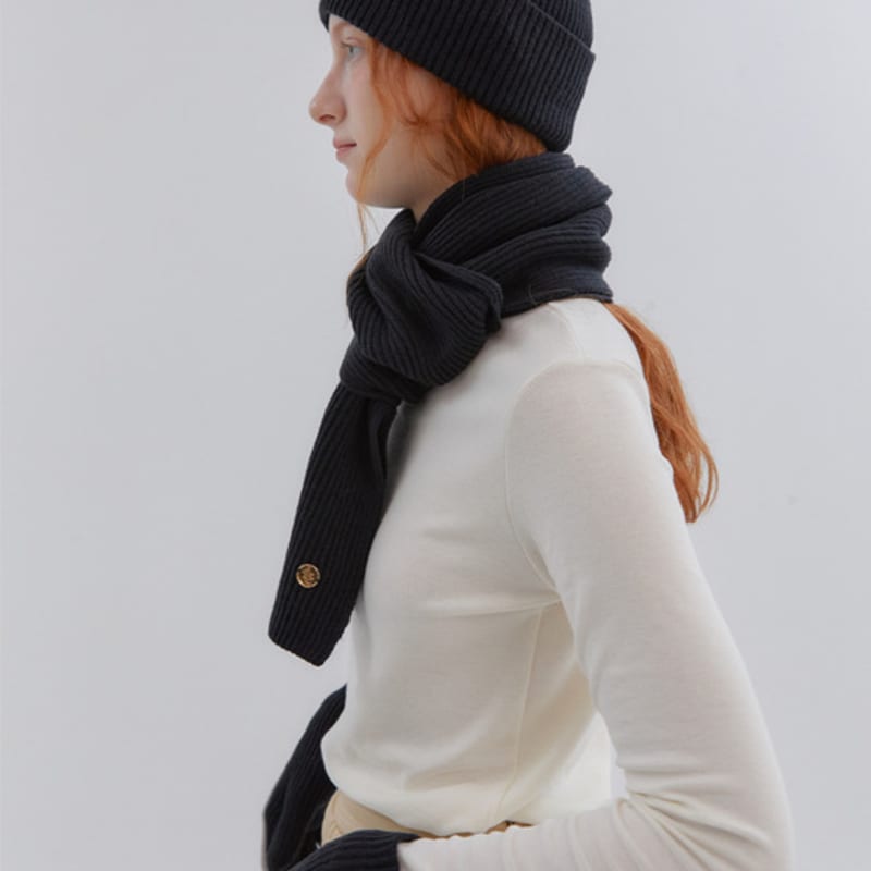 ANOETIC ANC BEANIE & MUFFLER & GLOVES set_BLACK
