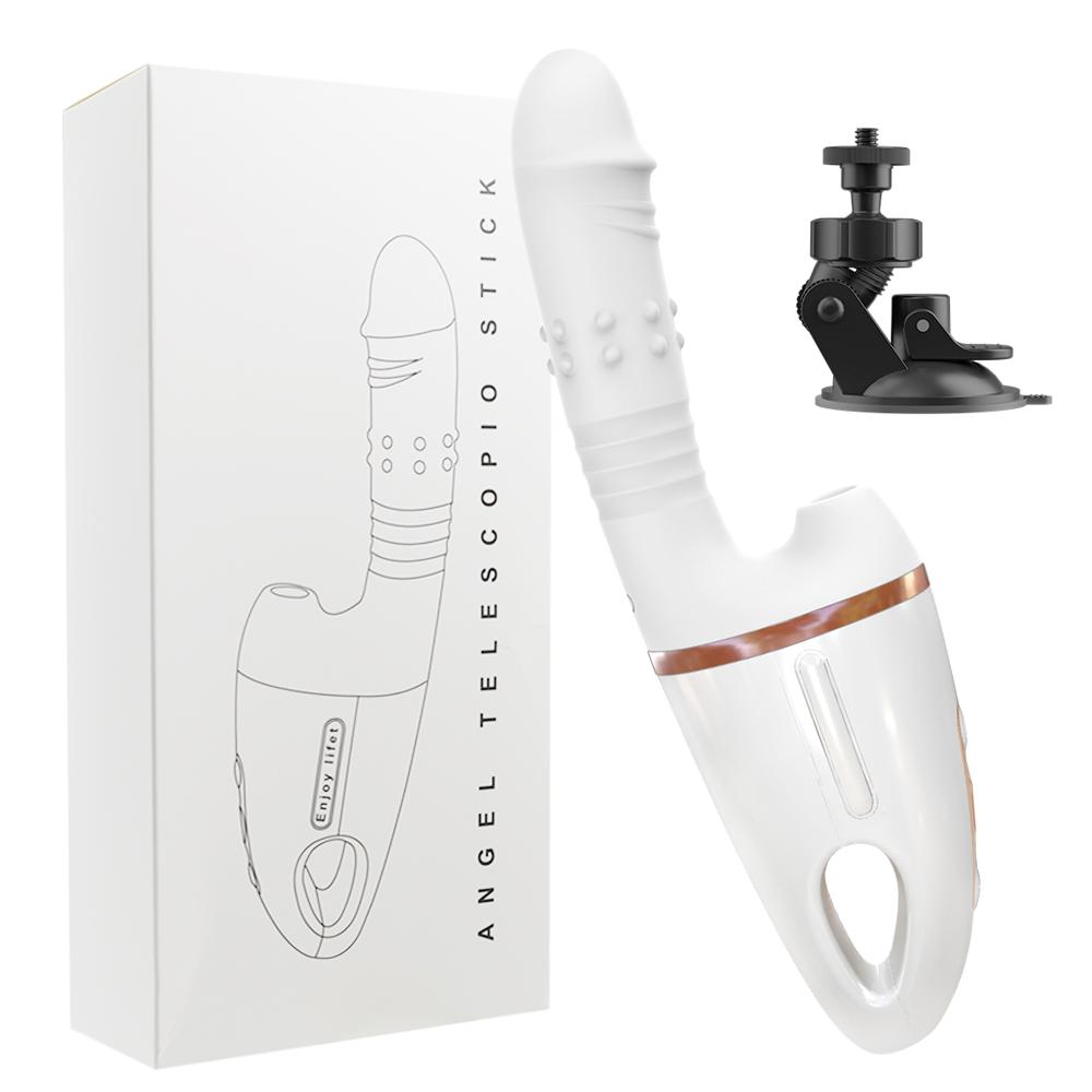 Automatic Telescoping Dildo Sex Machine With Suction Cup Powerful Sucking Vibrator  Nipple Clitoris Stimulator Sex Toy for Women