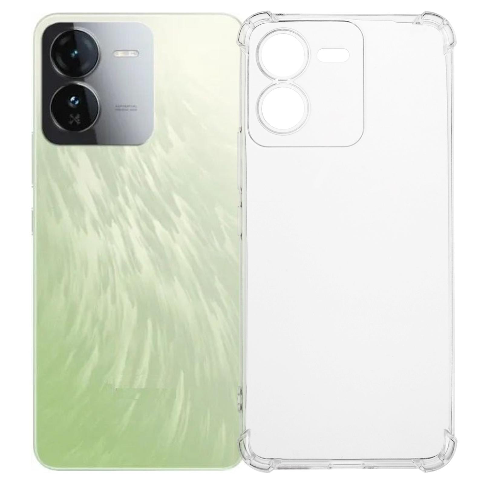 

Для vivo iQOO Z9 5G прозрачный чехол улучшенный четырехугольный чехол для телефона TPU A